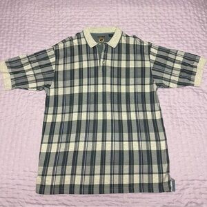 Men’s Vintage Ivy Crew Classics Blue Cotton Polo Short Sleeve Shirt Sz Xl